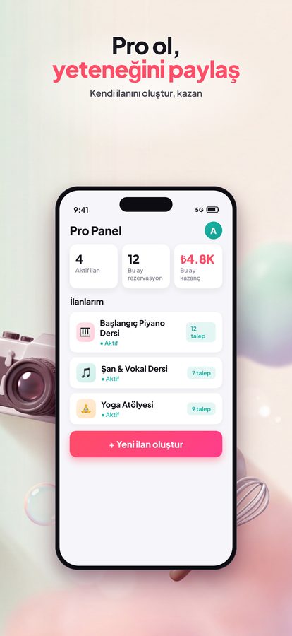 birebir ekran görüntüsü: Pro modu