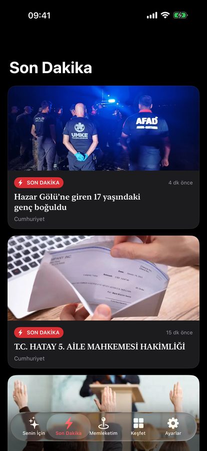 HaberPlus ekran görüntüsü: Son dakika
