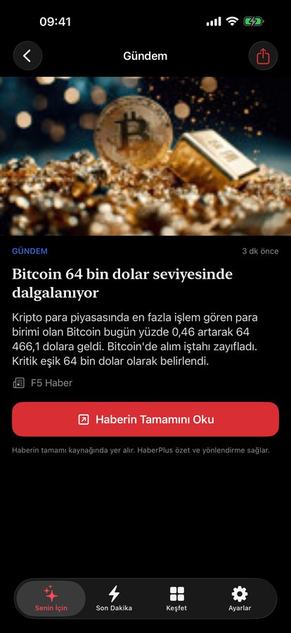 HaberPlus ekran görüntüsü: Haber detayı
