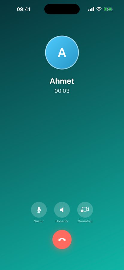 Ulaq ekran görüntüsü: Görüntülü arama